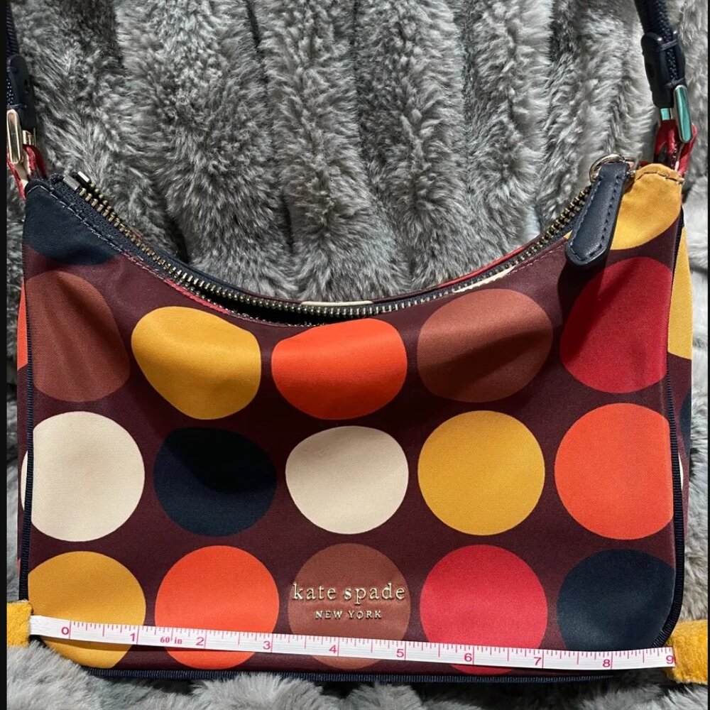 Kate Spade New York Multicolor Dot Print Nylon Shoulder Bag - Picture 2 of 7